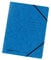 Original Falken 5er Pack Premium Eckspanner-Mappe. Made in Germany. Aus extra starkem Colorspan-Karton DIN A4 mit 2 Gummizügen blau Sammelmappe Dokumentenmappe ideal für Büro und Schule