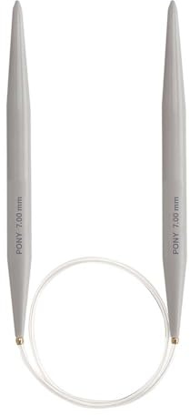 Pony Classic Circular Knitting Needles, Aluminium, 40cm x 7.00mm - 1 Piece