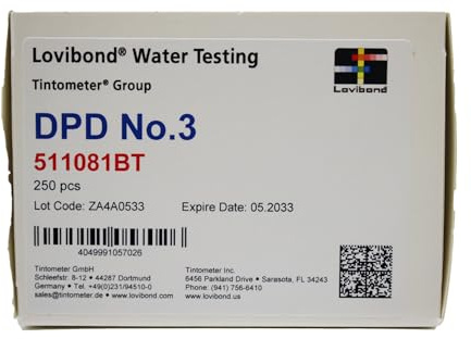 Certikin - DPD No. 3 Total Chlorine Tablets | 250 Tablets for Photometer & Comparator | Pool Water Testing Kit | Compatible with Palintest DPD3 | Ideal for Swimming Pools