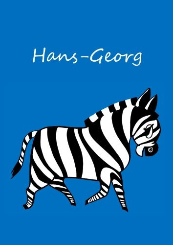 Hans-Georg: individualisiertes Malbuch / Notizbuch / Tagebuch - Zebra - A4 - blanko