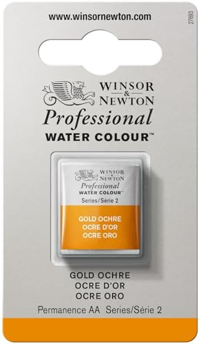 Winsor & Newton Professional Watercolor, Half Pan, Gold Ochre