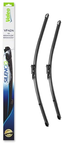 VALEO Silencio Wischer - VF424 - Leistungsstarke, hervorragende Sicht auf der Straße, einfache Montage - originale Flachblätter 650mm/600mm - Vorne - Set mit 2 Wischerblättern - 574362 | Kompatibel mit: MERCEDES-BENZ SPRINTER 2-t Kasten, SPRINTER 2-t Pritsche/Fahrgestell, SPRINTER 3,5-t Bus, SPRINTER 3