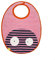 LÄSSIG Baby Kleinkind Lätzchen Medium wasserabweisend Klettveschluss/Medium Bib Little Monsters, Mad Mable