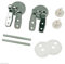 Toilet Seat Hinges for Wooden Seats - Chrome Metal