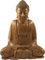 GURU SHOP Holzbuddha, Buddha Statue, Handarbeit 30 cm, Dhyana Mudra - Design 11, Braun, Buddhas