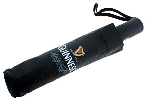 Guinness Regenschirm im Damen-Stil und Druckknopf, Schwarz, 11.8 x 2.0 x 2.0 inches