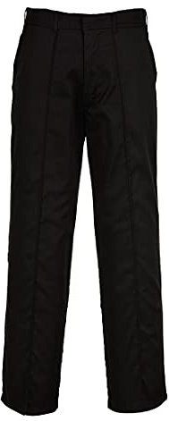 Portwest Mayo Plain Work Trousers Durable Pants Security Guard Workwear S885[42''] [Tall 33''] [Black]