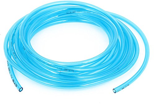 sourcingmap 5Meter 4mm Inner Dia 6mm OD Gas Petrol PU Line Tube Hose Clear Blue