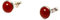 Karneol Sterling-Silber 925 runde Ohrringe - (CST2109151)