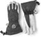 Hestra Heli Ski Damen-Handschuh, klassischer 5-Finger-Leder-Schneehandschuh zum Skifahren, Snowboarden und Bergsteigen (Damenpassform), Grau/Offwhite, Größe 42