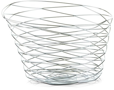 Zeller 27321 Cesta per il pane con sacco, 33 x 24 x 13, cromo e tela