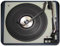 Tappetino del mouse con giradischi e mixer per DJ classico, vintage