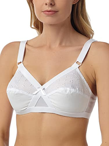 Marlon Women's Grace Everyday Bra, White, 36D