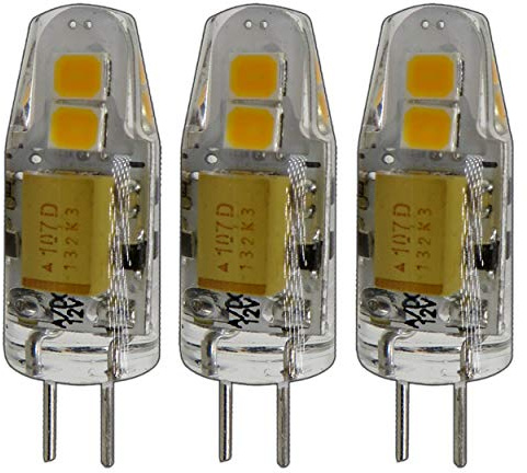 PB-Versand 3x G4 mini LED 1,5 Watt 12V AC/DC dimmbar warmweiß Silikon (Silica Gel) Lampe Leuchte Leuchtmittel