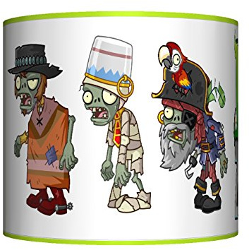 PLANTS V ZOMBIES - CEILING LAMPSHADE - 10 DRUM - BOYS BEDROOM LAMP SHADE