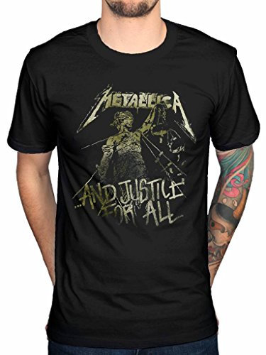 Official Metallica Vintage Justice T-Shirt Band Heavy Metal James Hetfield Death Magnetic