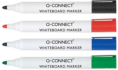 Q-Connect Drywipe Marker Pen Assorted (Pack of 4)