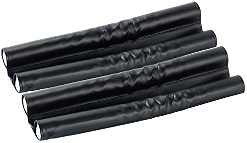 infactory Durchzugstopper: 2er-Set Kunstleder-Zugluft-Stopper für Türen bis 60mm Dicke, schwarz (Windstopper für Türen, Zugstopper Tür, Isolierband)
