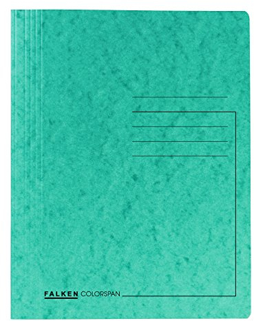 Original Falken 25er Pack Premium Schnellhefter. Made in Germany. Aus extra starkem Colorspan-Karton für DIN A4 kaufmännische Heftung grün Hefter ideal für Büro und Schule