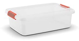Kis Aufbewahrungsbox K Latch Box 28 Liter in transparent-orange, Plastik, 59x39x18 cm