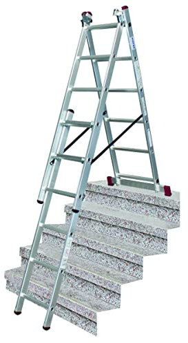 Krause Corda Alu Vielzweck-Treppenleiter 3x6 Sprossen