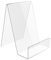 Pos Display Shop 5 x Large Clear Acrylic Book Stand Sign Brochure Holder Postcard Easel Product Display, with Lip 100mm W x 195mm H - PDS8272 Clear - 100% Recyclable!