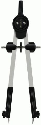 Zirkel Riesenteil schwarz FAC 174207 silber A73