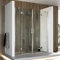 Idralite Porte de Douche 170CM H190 Verre Transparent avec Easy-Clean Mod. Flip Porte + Porte