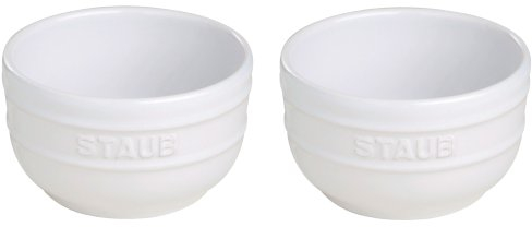 STAUB Lot de 2 bols en céramique Blanc