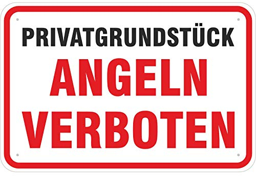 Schild Angeln verboten 300 x 450 mm aus Aluminium-Verbundmaterial 3mm stark