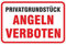 Schild Angeln verboten 300 x 450 mm aus Aluminium-Verbundmaterial 3mm stark
