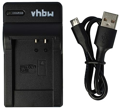 vhbw Chargeur Compatible avec Olympus Li-70B caméra caméscope Action-cam + témoin de Charge 4,2 V