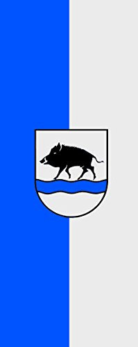 U24 Fahne Flagge Eberbach (Baden) im Hochformat Premiumqualität 150 x 400 cm