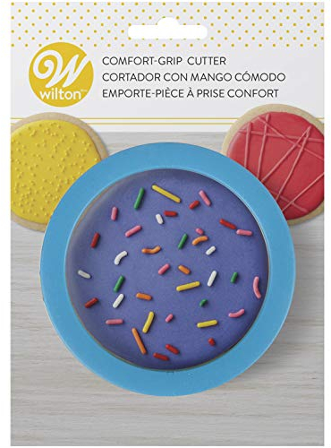 Wilton Comfort-Grip Round Cookie Cutter, Stainless Steel, Silver, Standard