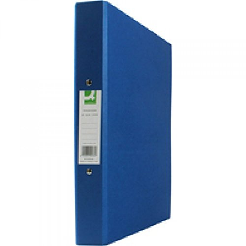 Q-Connect 2 Ring 25mm Paper Over Board Blue A4 Binder (Pack of 10)