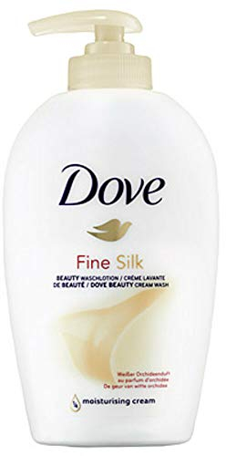 Dove Waschlotion Damen für trockene Haut 6er-Pack Spender Feine Seide (6 x 250 ml)