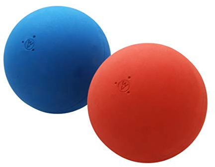 WV Original Paar Boßelkugeln - je 800 Gramm - Blau und Rot - Made in Germany
