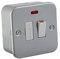 Knightsbridge M6300N Metal Clad 13A Switched Fused Spur Unit with Neon, 230 V, Grey