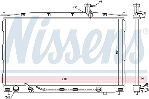 NISSENS Kühler, Motorkühlung 67505 | Kompatibel mit: HYUNDAI SANTA FÉ II
