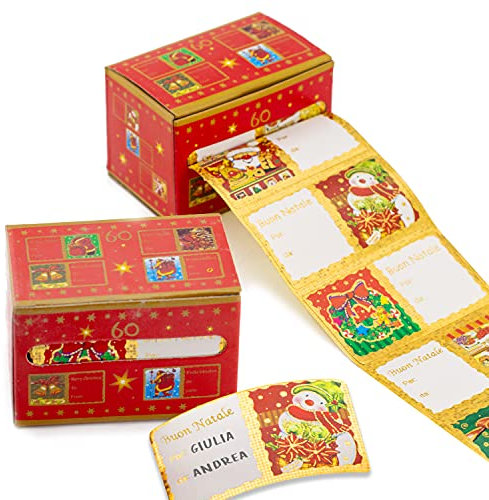 120 x Karten Karten Sticker 7 Designs Geburtstagskarte für die Geschenke von Weihnachten