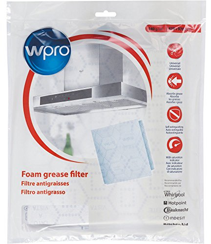 Wpro UGF015 Extractor Hood Accessory/Grease Filter/Universal/Can be cut to fit with Saturation Indicator