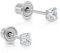 14k White Gold Solitaire Cubic Zirconia CZ Stud Earrings with Secure Screw-backs, White Gold, Cubic Zirconia