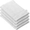 De Witte Lietaer Set di 4 Guanti da Bagno, Cotone, Bianco, 15 x 22 cm, 4 unità