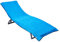 Sowel® Frottee Liegen Auflage, 100% Bio-Baumwolle, Strandtuch mit Kapuzenüberschlag, rutschfest für Strand- und Garten-Liegen, 220 x 85 cm, Blau/Navy