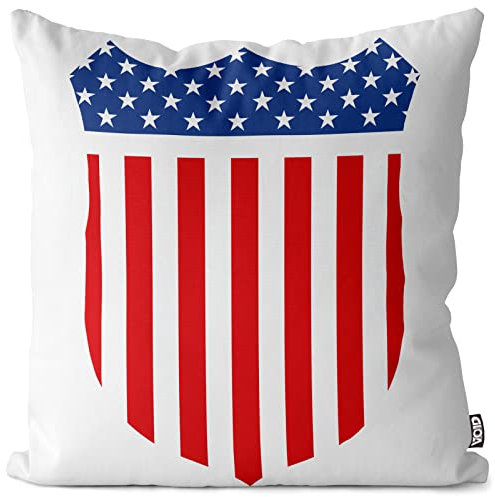 VOID USA Medal Flag Flagge Stars and Stripes Kissenbezug Kissenhülle Outdoor Indoor, Kissen Größe:80 x 80 cm