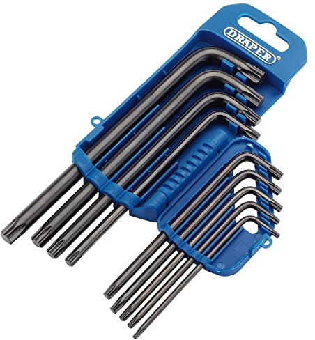 Draper TX-STAR® Torx Sechskantschlüsselsatz (9-teilig) | Sicherheits-Inbusschlüssel Stern Torx Set | 33743