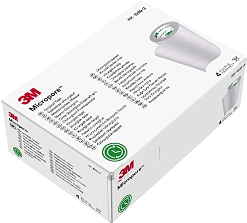 3 M Micropore mm1530–3 3 m Micropore chirurgisches Klebeband 7,5 cm x 10 m (4 Stück)