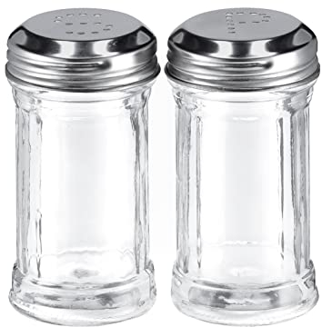 Zeller Salz-/ Pfefferstreuer-Set, 2-tlg., Glas 19923 Salz & Pfeffer