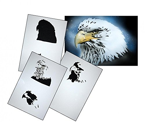 UMR-Design AS-067 Adler Airbrushschablone Step by Step Grösse L