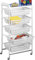 artex Party 5 - Carro de Cocina y baño con Bandeja, 27 cm de Largo x 32 cm de Ancho x 90 cm de Alto, Blanco